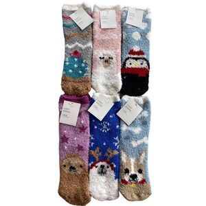 Cozy Socks Women’s 6 Pr Asst Novelty Slipper Socks